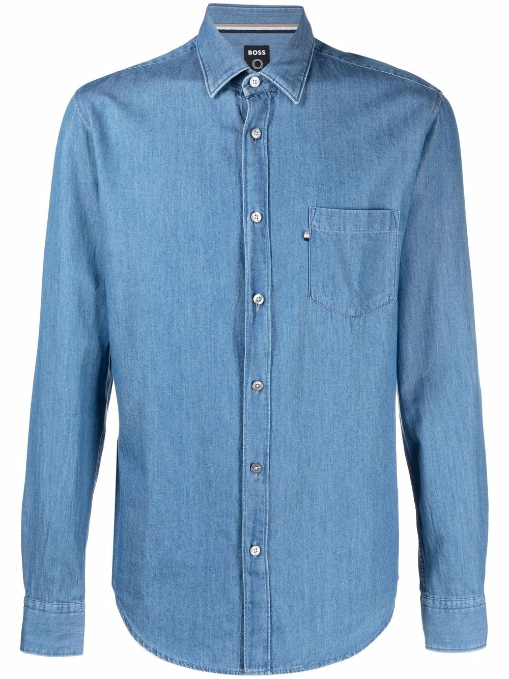 BOSS Pocket Cotton Denim Shirt - Farfetch