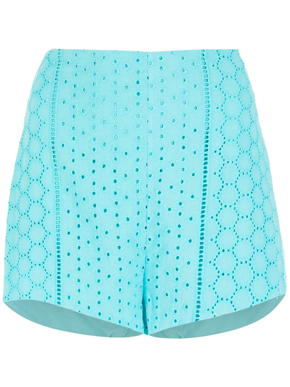 

Martha Medeiros Bia broderie-anglaise high-waisted shorts - Blue