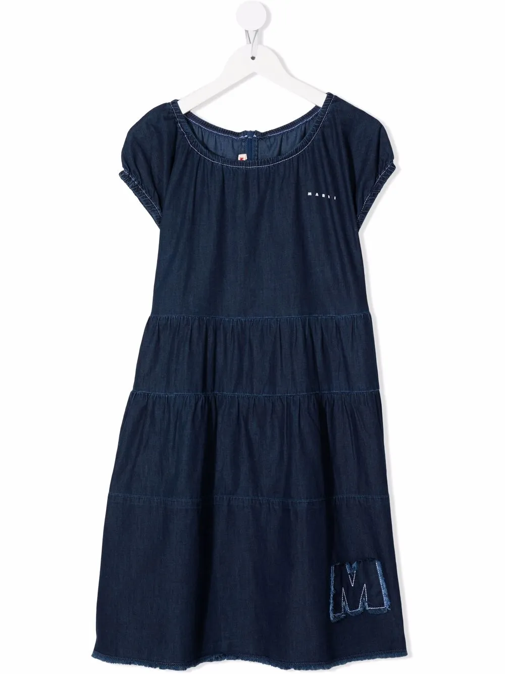 

Marni Kids vestido con logo bordado - Azul