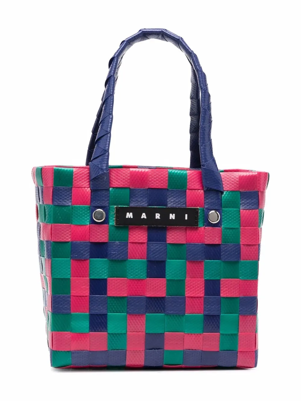 Marni Kids плетеная сумка-тоут в стиле колор-блок