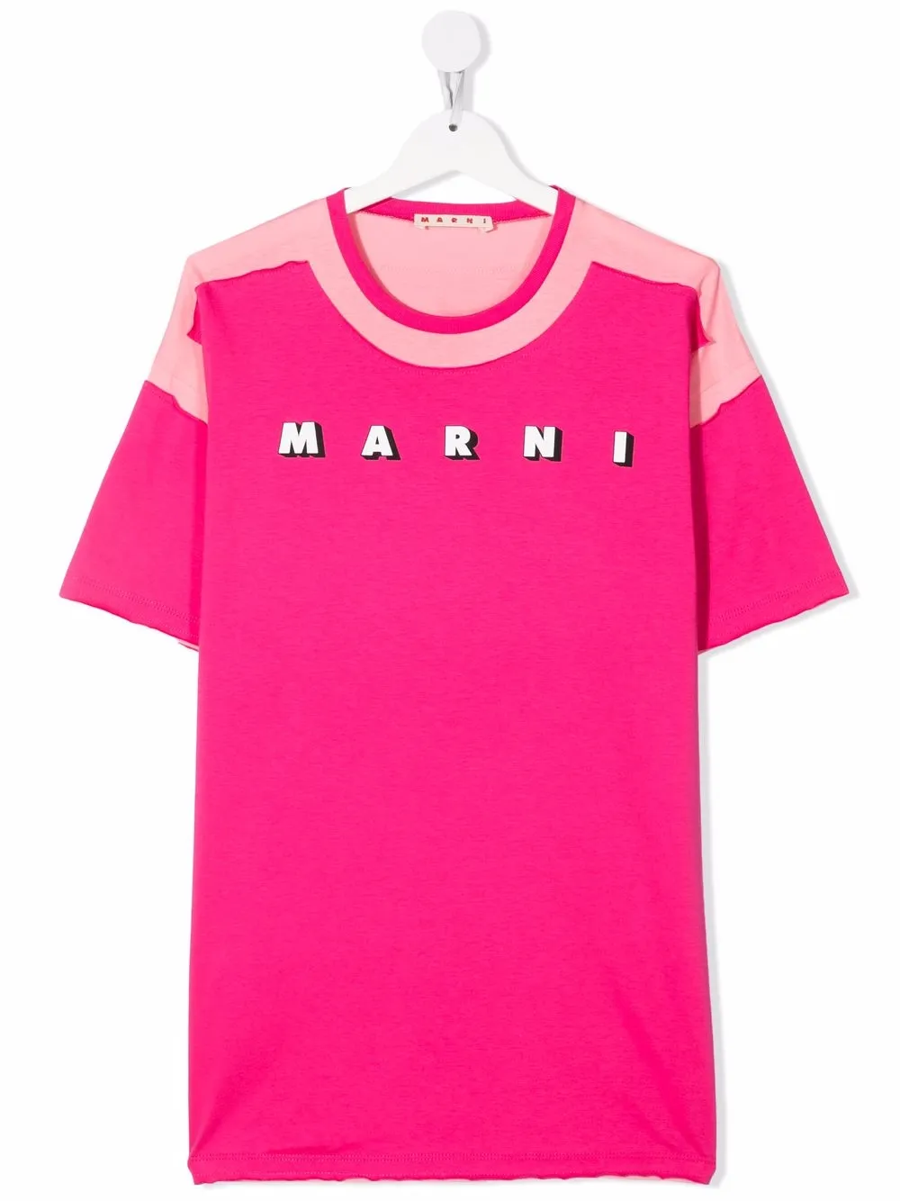 

Marni Kids vestido estilo playera con logo estampado - Rosado