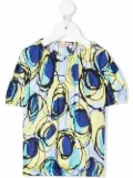 Marni Kids colour-block print top - Blue