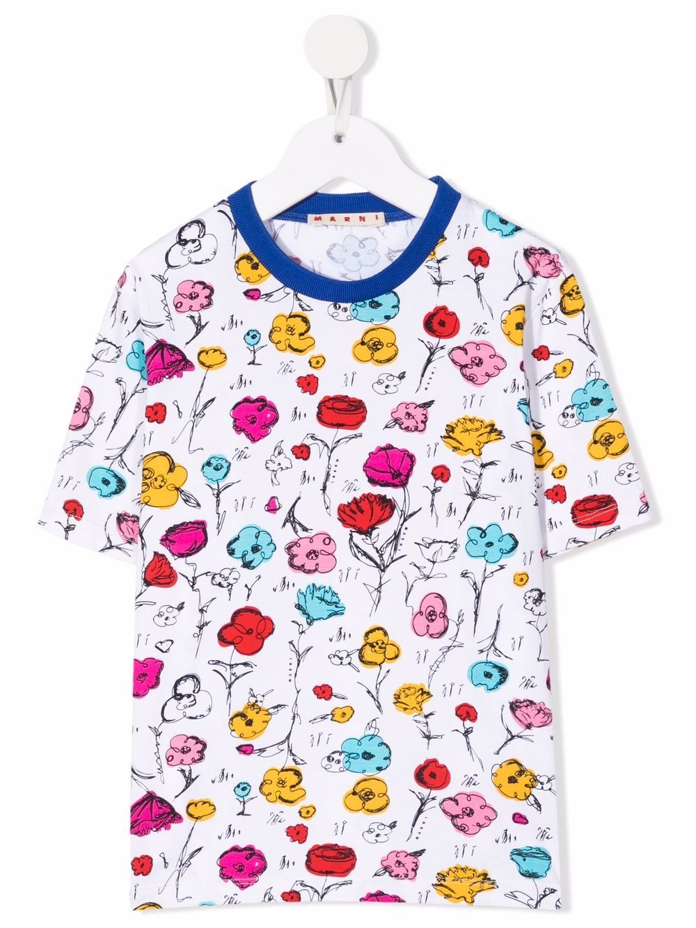 

Marni Kids playera con estampado floral - Blanco