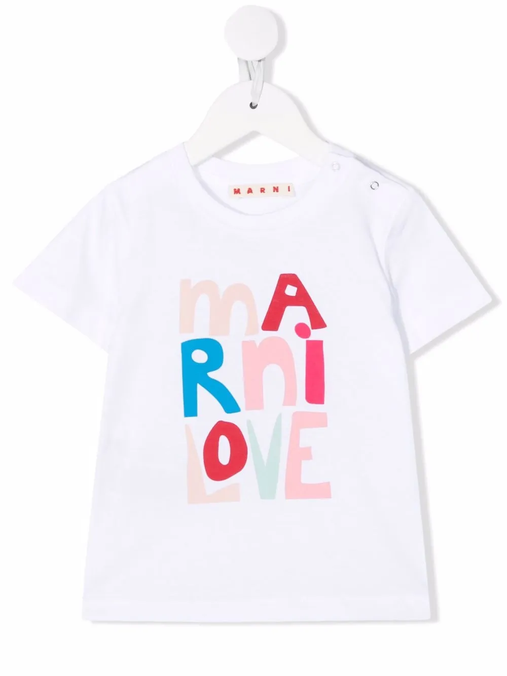 

Marni Kids playera con logo estampado - Blanco