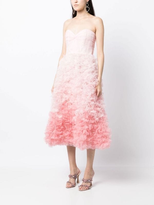 Marchesa notte shop strapless ombre gown