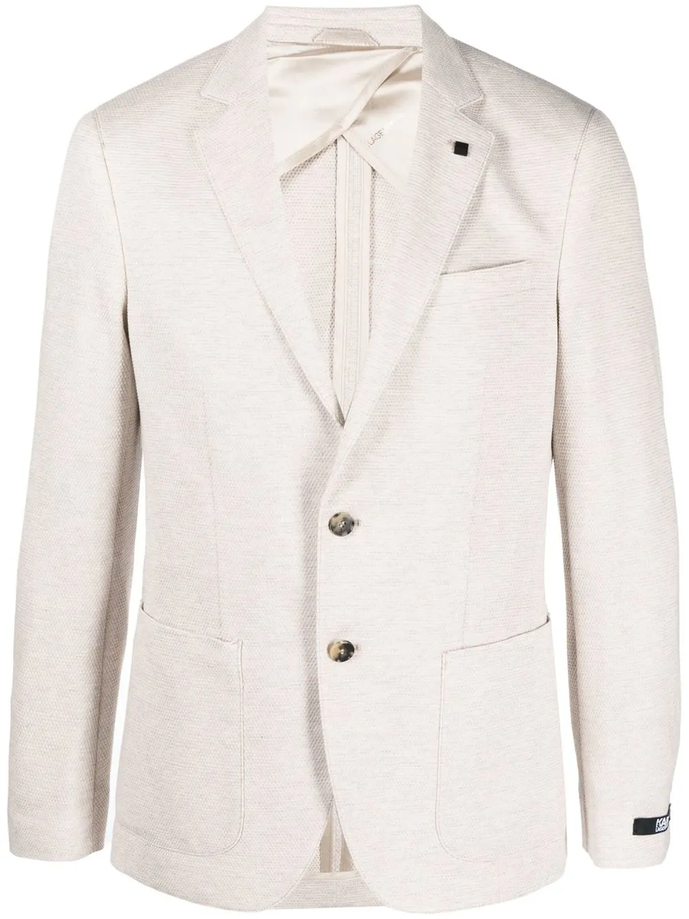 

Karl Lagerfeld textured cotton blazer - Neutrals