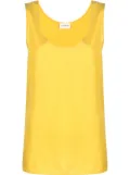P.A.R.O.S.H. scoop-neck silk tank top - Yellow