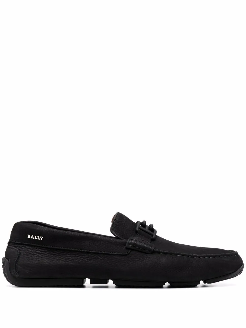 

Bally mocasines con placa del logo - Negro