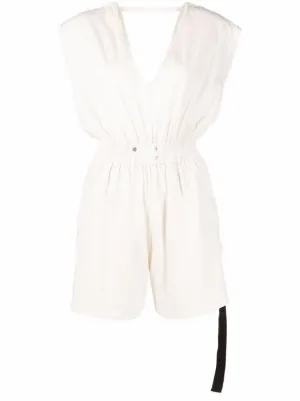 Rick Owens DRKSHDW Mouwloze Playsuit in het Naturel Dames Kleding voor voor Jumpsuits voor Playsuits