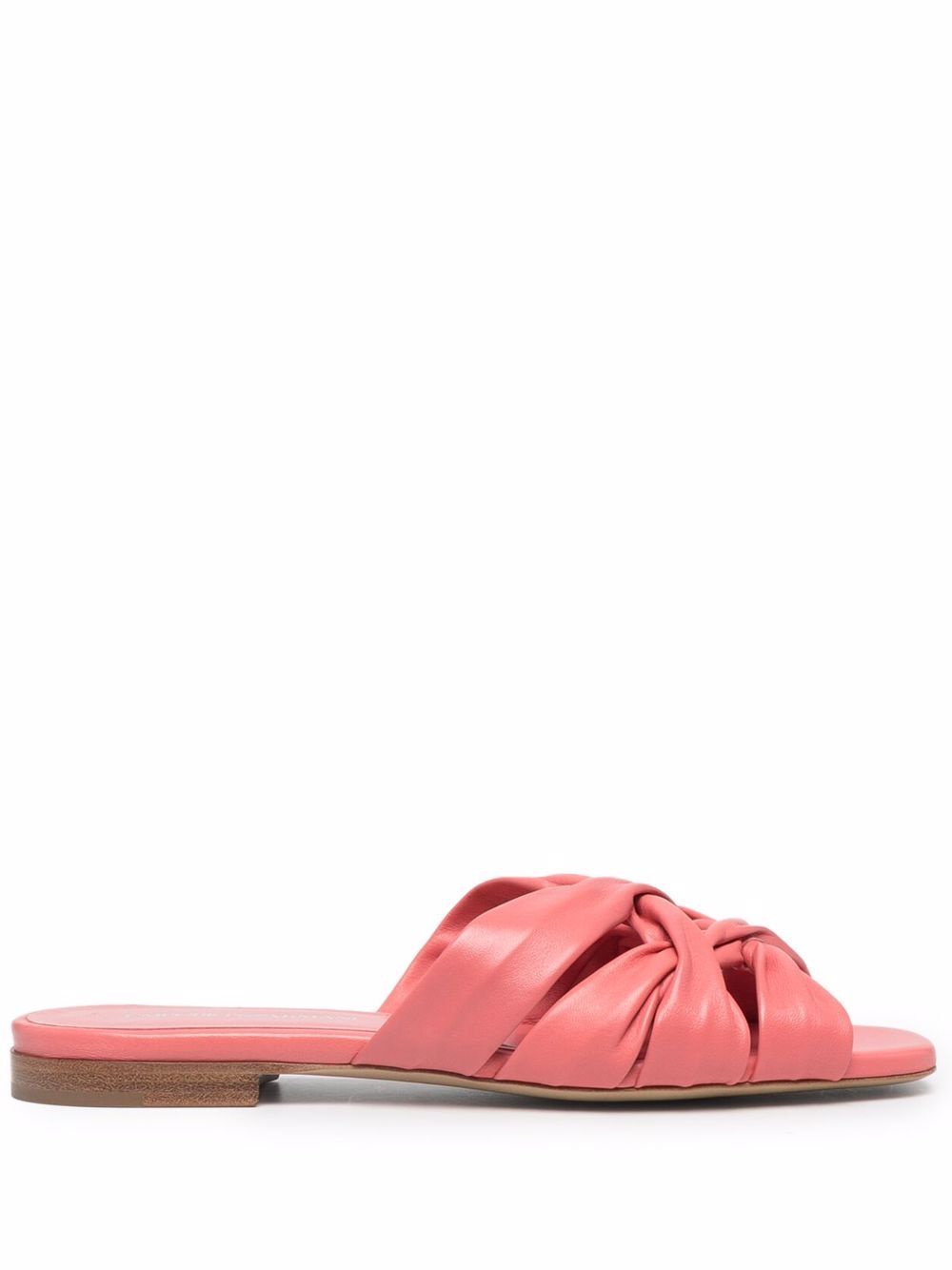 Emporio Armani flat leather slides - Pink