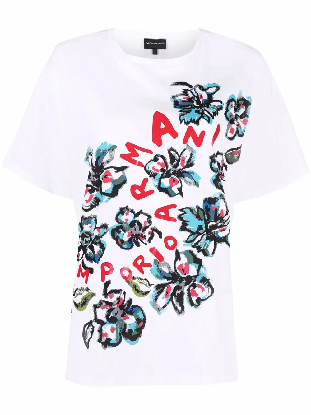 

Emporio Armani playera con logo estampado - Blanco