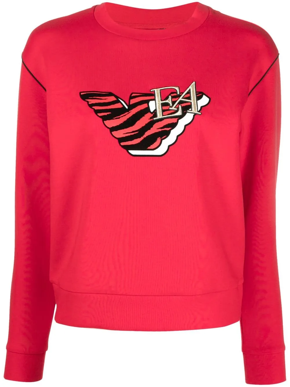 

Emporio Armani embroidered-logo longsleeved top