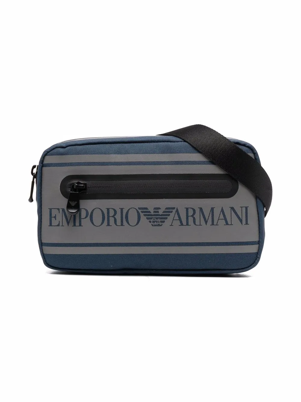 

Emporio Armani Kids bolsa de hombro con logo estampado - Azul