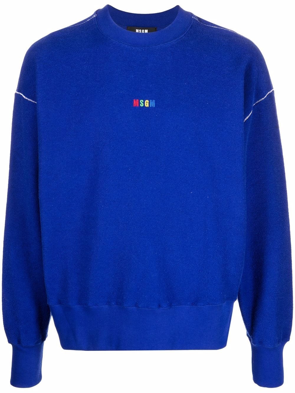 

MSGM sudadera con logo estampado - Azul