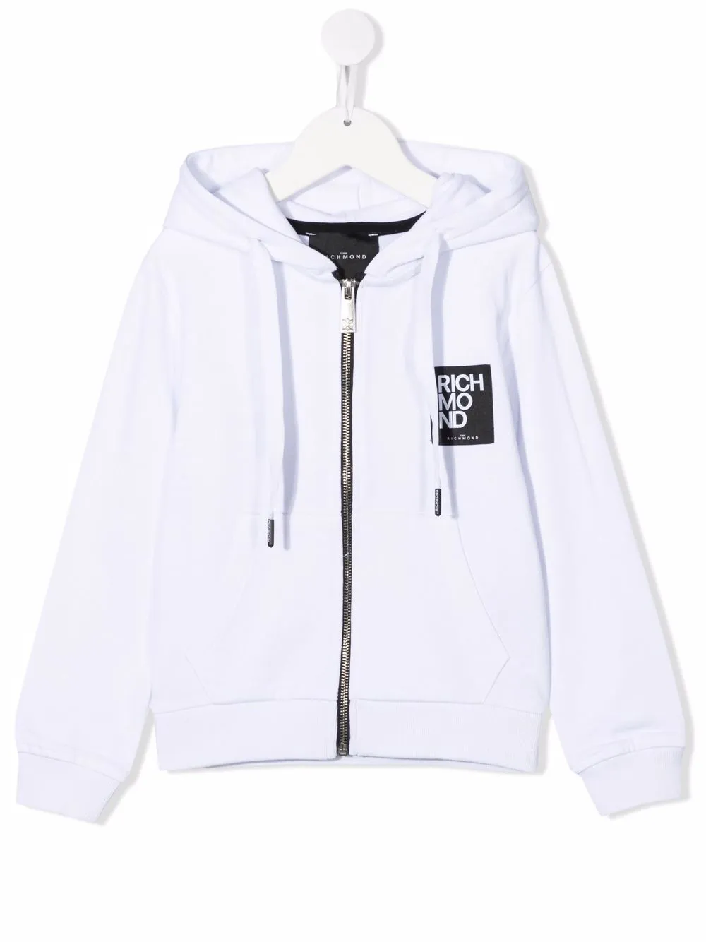 

John Richmond Junior hoodie con logo estampado - Blanco