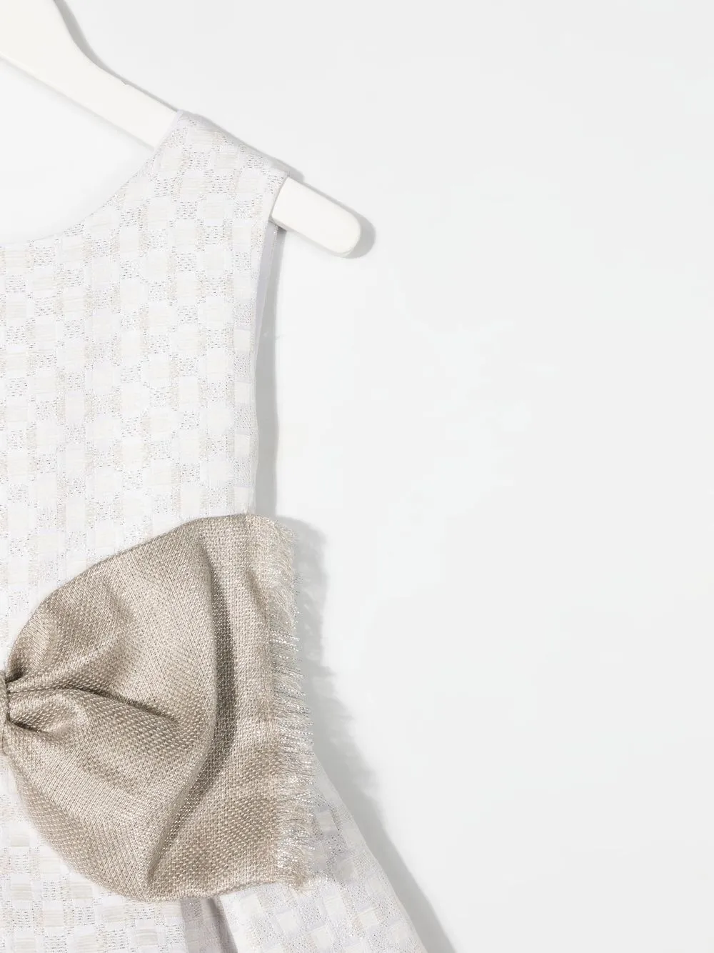  La Stupenderia Vestido En Jacquard Acampanado - Blanco 
