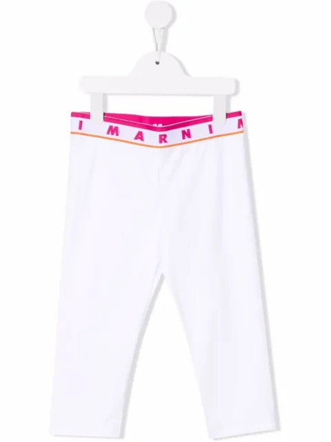 Marni Kids ليغينغ بخصر بشعار الماركة