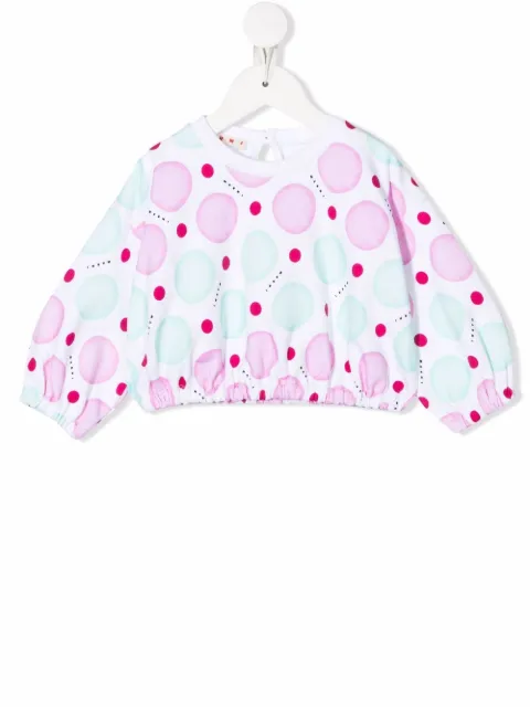 Marni Kids بلوزة بطبعة منقطة
