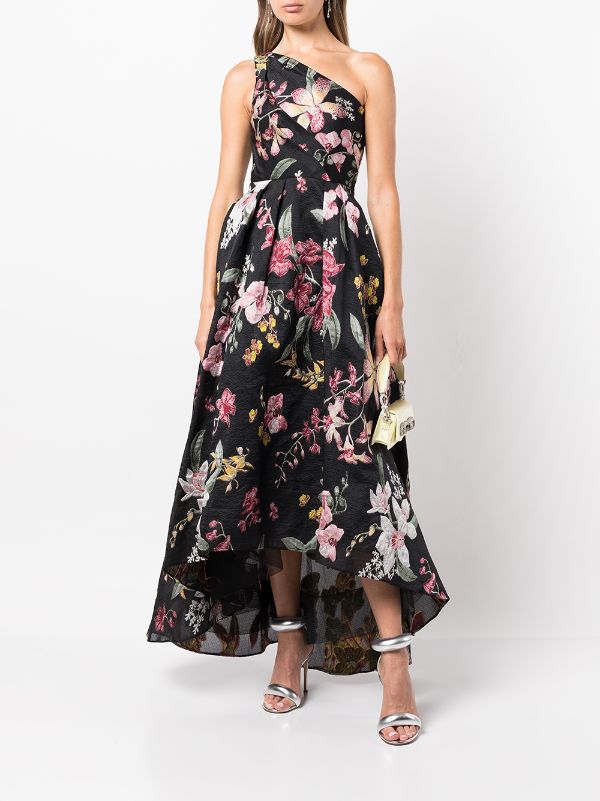 Marchesa notte tea length gown hotsell with draped bodice