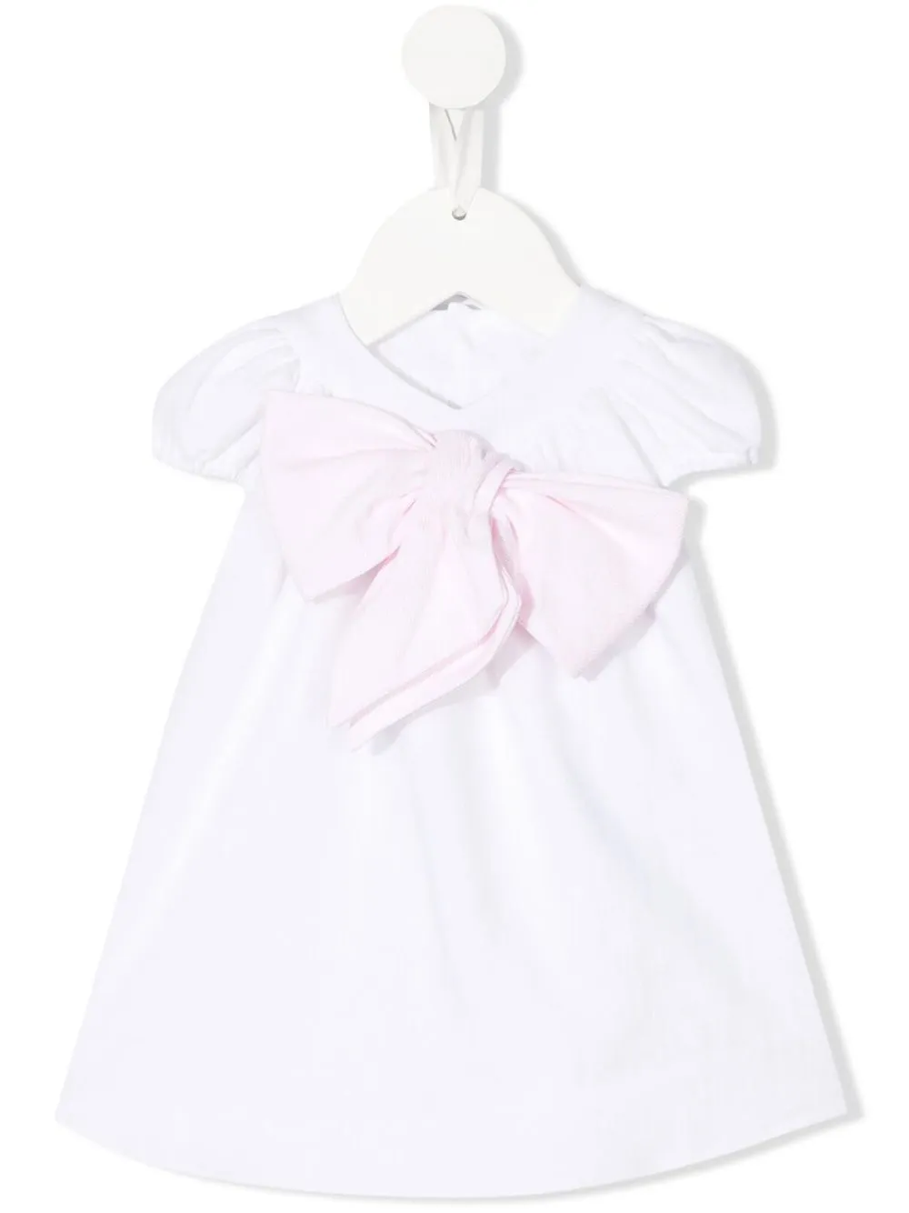 

La Stupenderia pleated bow-detail dress - White