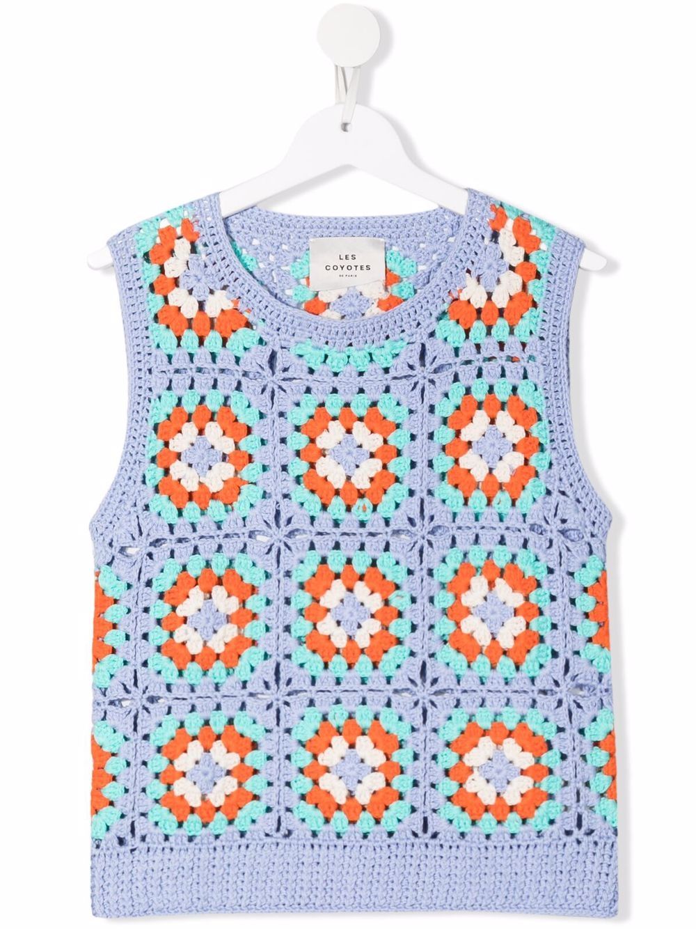 

Les Coyotes De Paris TEEN patterned knitted vest - Blue