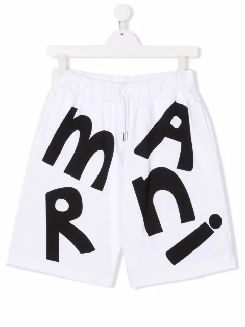 Marni Kids TEEN logo-print track shorts
