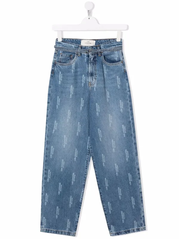 Les Coyotes De Paris TEEN Jans logo-print Jeans - Farfetch