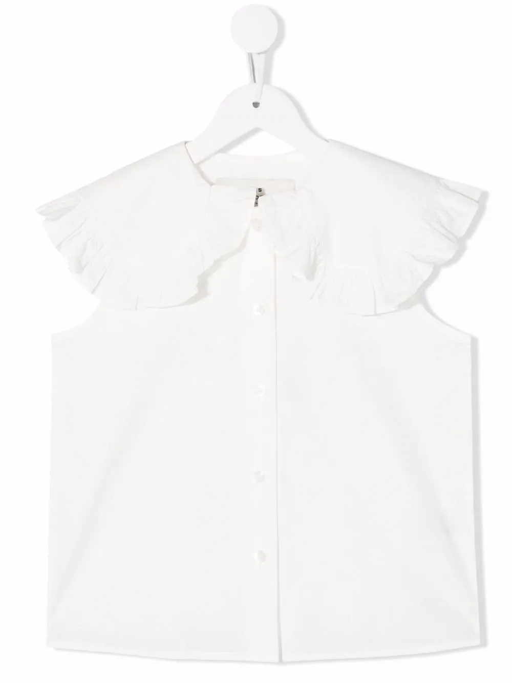 

Les Coyotes De Paris blusa con volantes en el cuello - Blanco