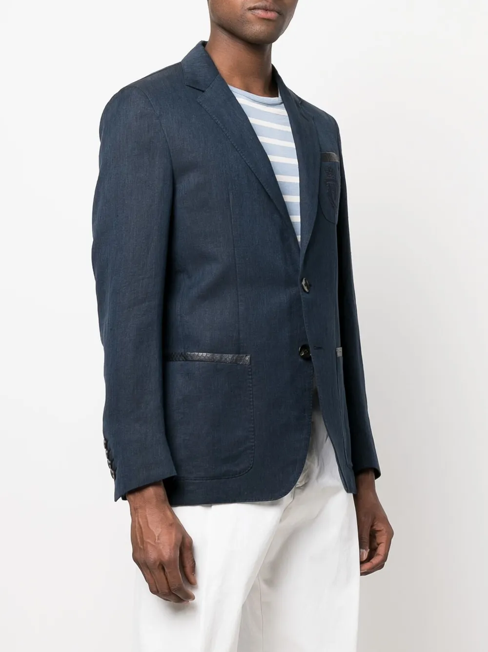  Billionaire Sakko Mit Logo Stickerei   Blau 