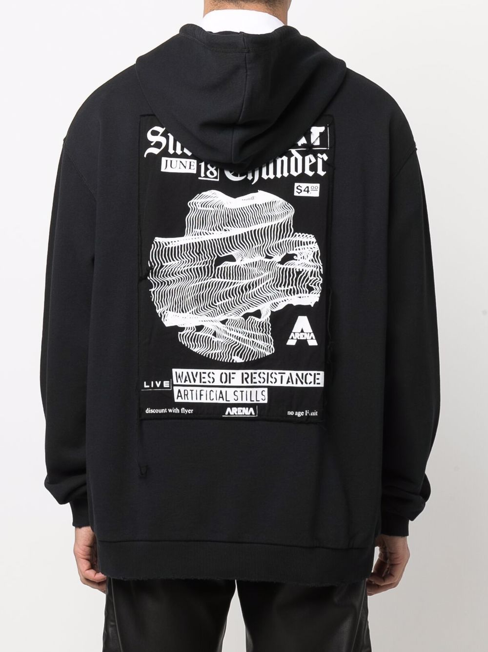 фото Raf simons x fred perry graphic-print cotton hoodie