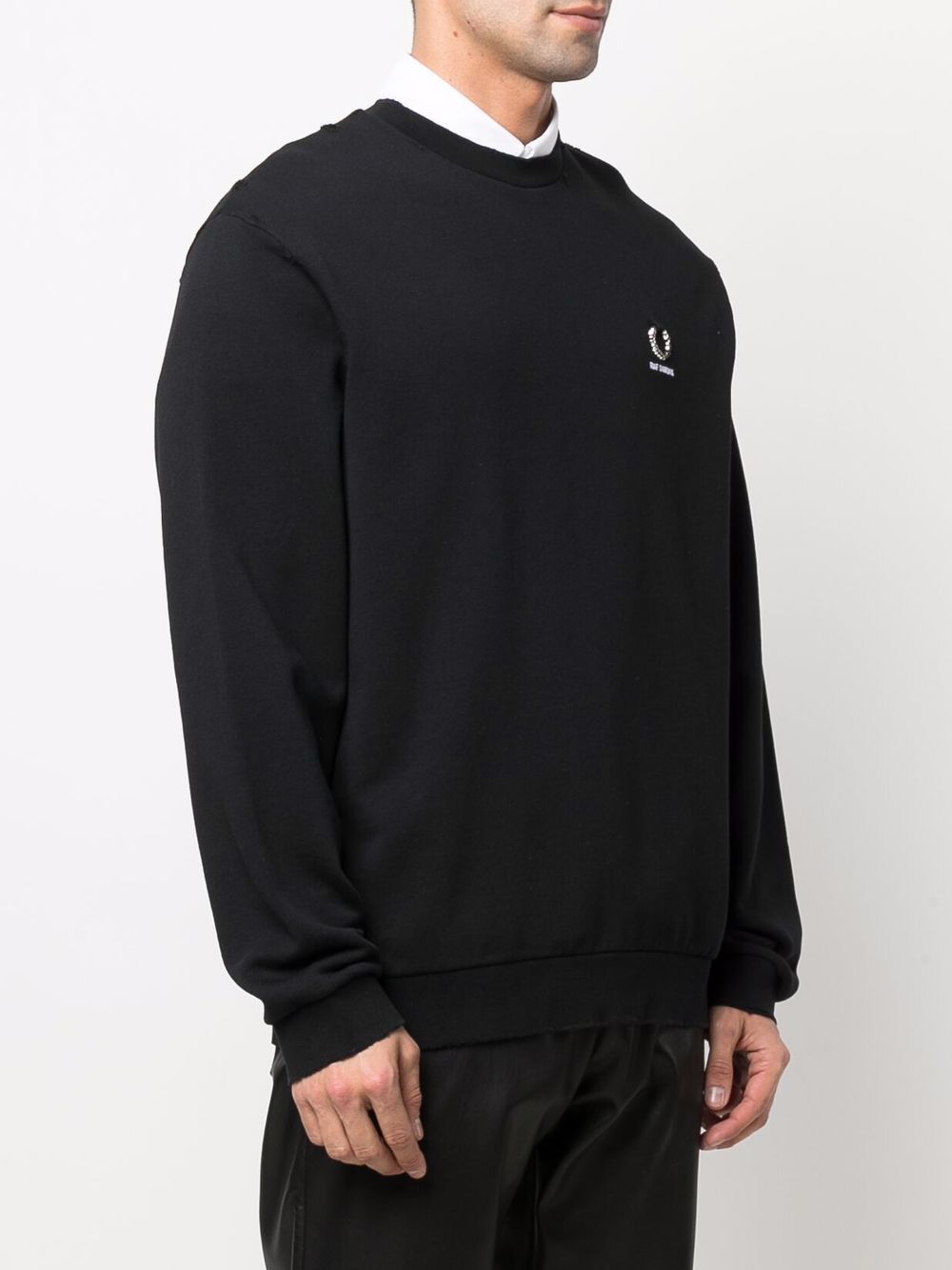 фото Raf simons x fred perry destroyed crew-neck sweatshirt