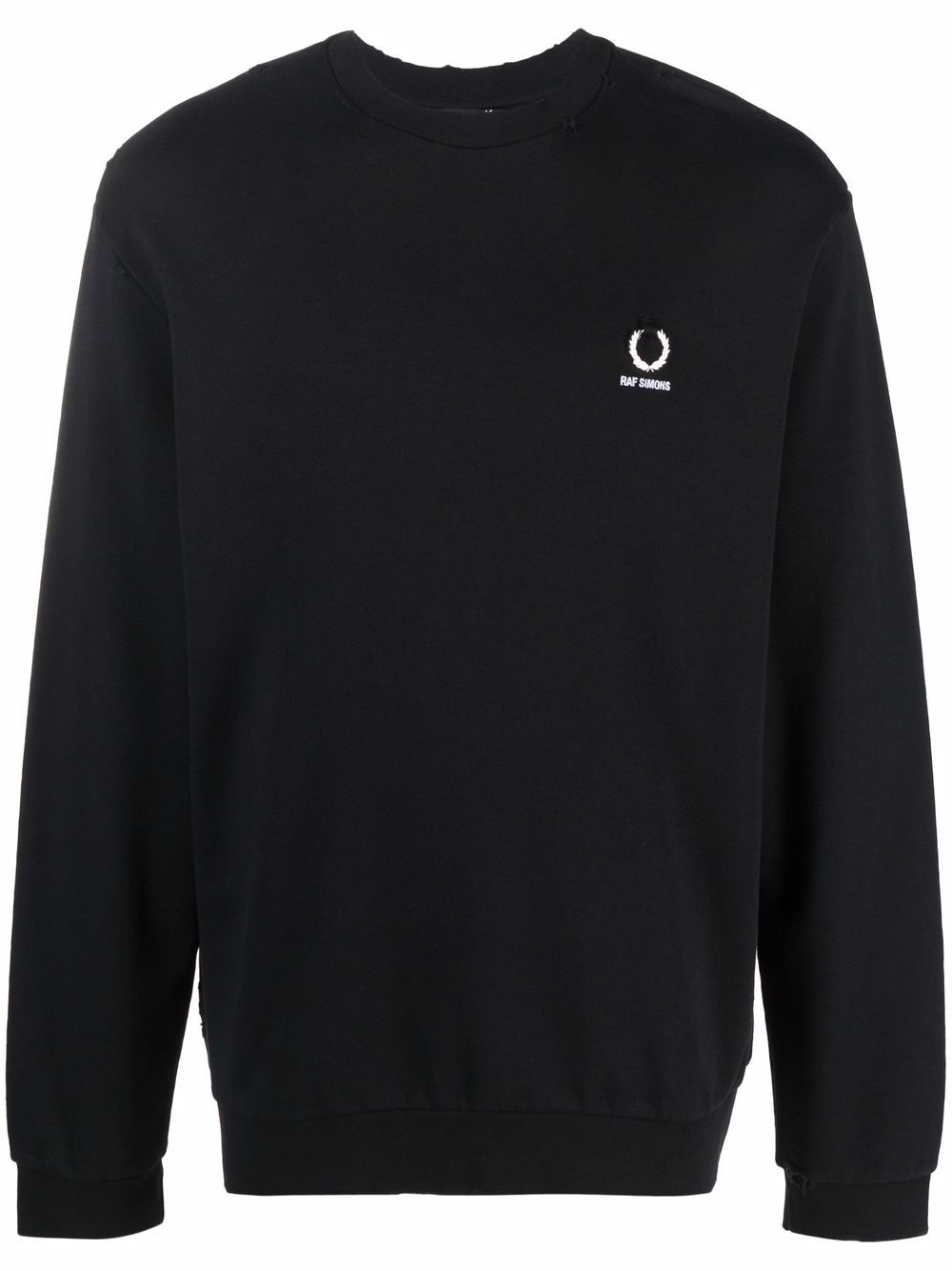 Raf Simons X Fred Perry толстовка с круглым вырезом и эффектом потертости