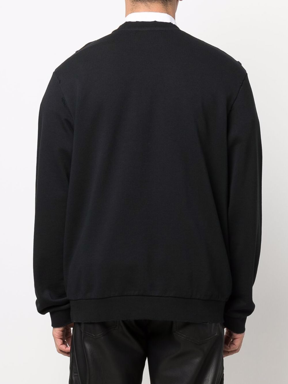 фото Raf simons x fred perry destroyed crew-neck sweatshirt