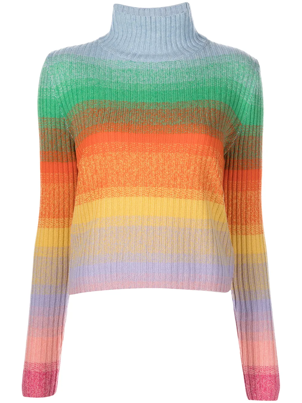 

The Elder Statesman rainbow-stripe intarsia knit cashmere jumper - Multicolour