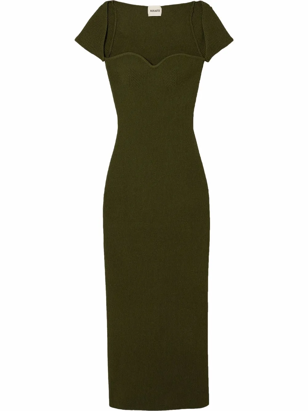 

KHAITE Allegra ribbed midi dress - Green