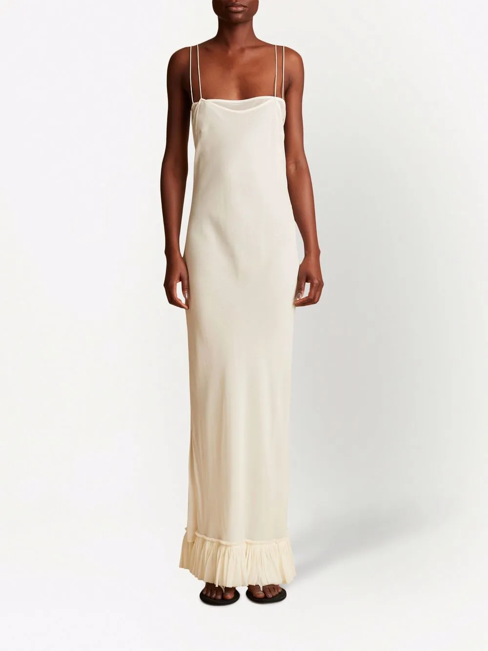 khaite aminah silk slip dress Khaite The Aminah Dress - Black