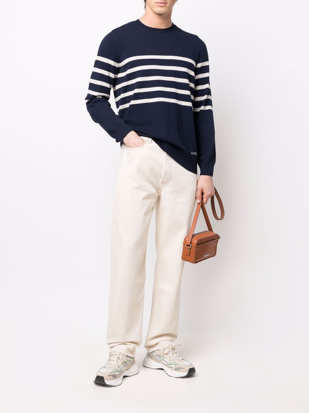 A.P.C. Gestreepte sweater - Blauw