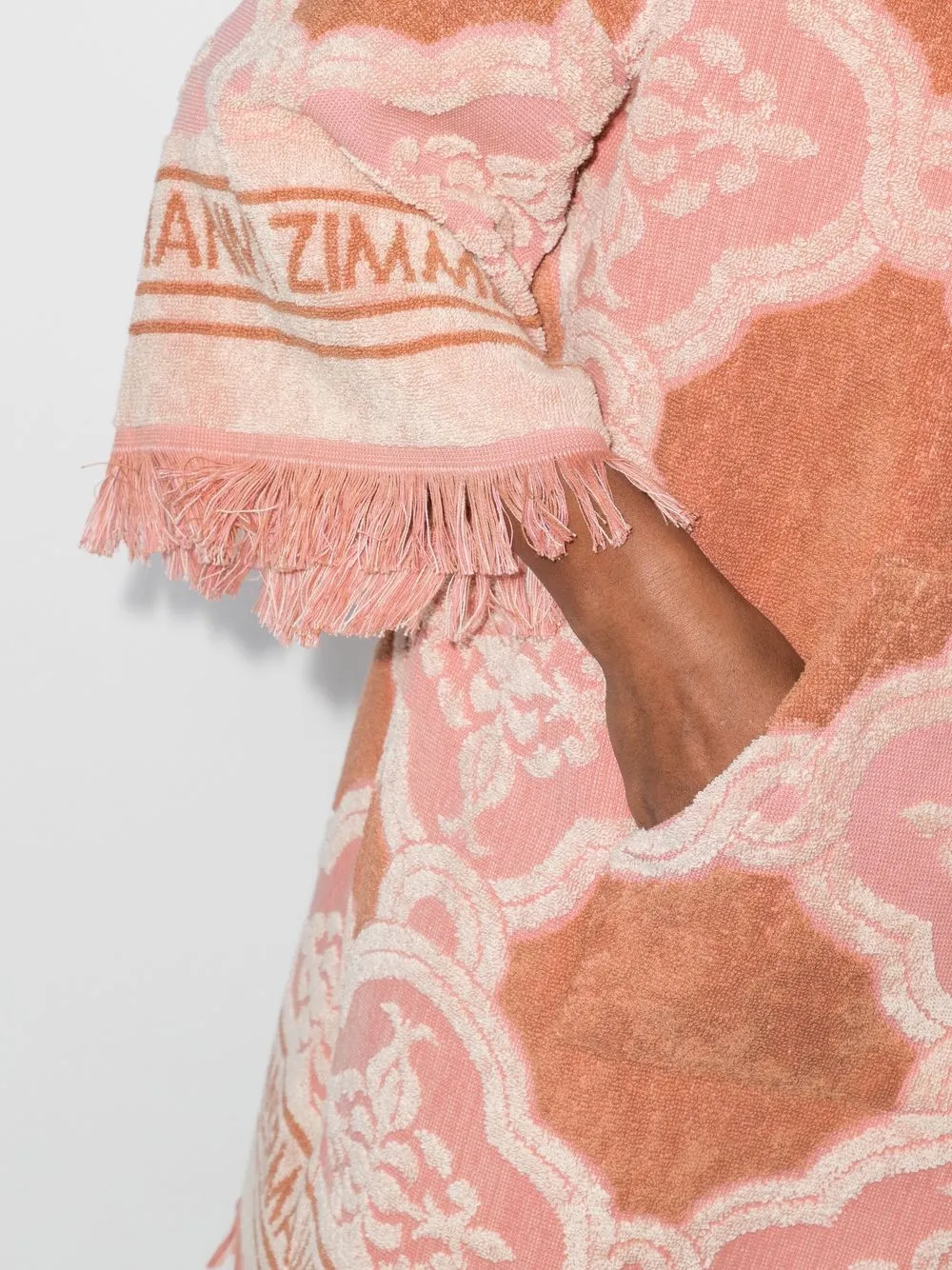 ZIMMERMANN Lola Terry Towel fringedetail Hooded Dress Farfetch