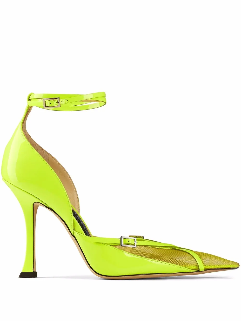 Jimmy Choo x Mugler Mesh Detailed Pumps - Farfetch