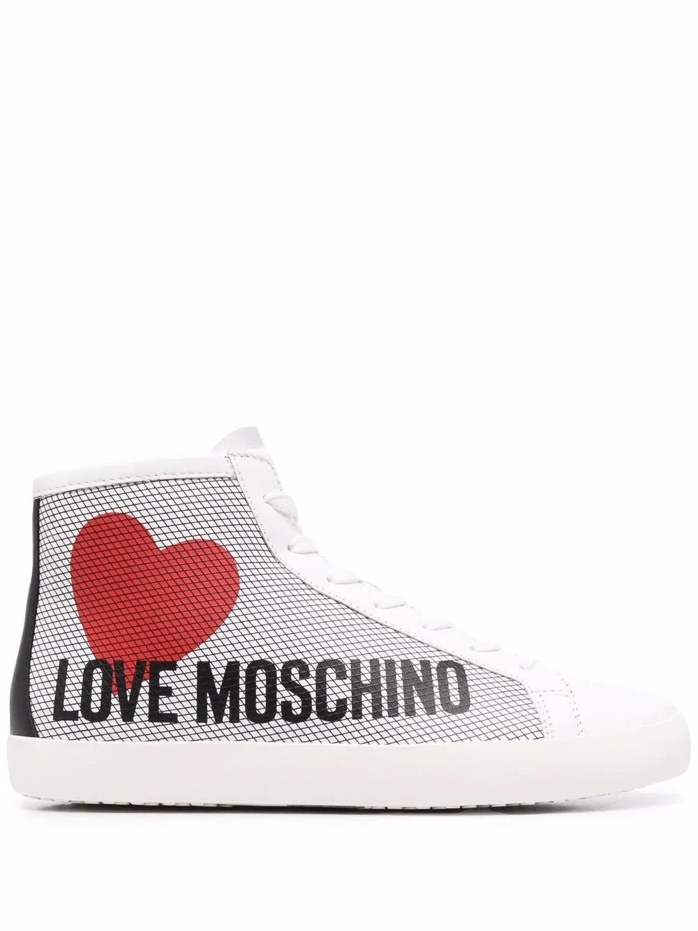 

Love Moschino tenis altos con logo estampado - Blanco