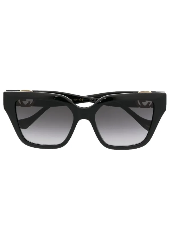 Gucci Eyewear ロゴ スクエアフレーム サングラス | ブラック