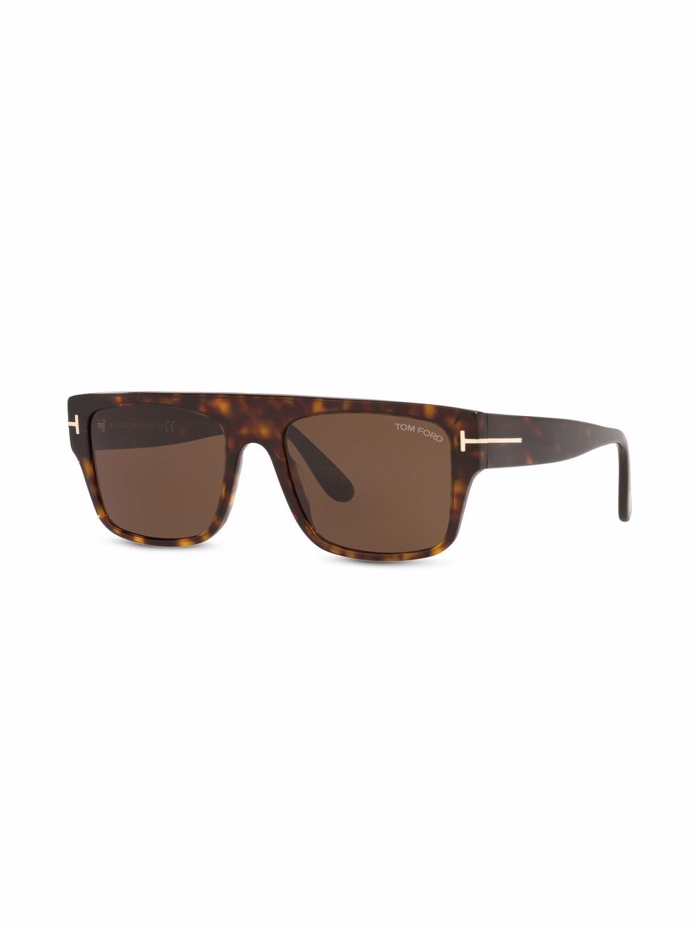 TOM FORD Eyewear tortoiseshell-effect square-frame sunglasses - Green