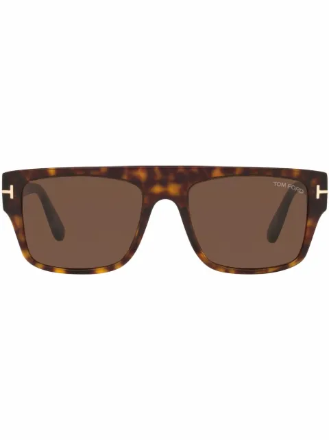 TOM FORD Eyewear tortoiseshell-effect square-frame sunglasses