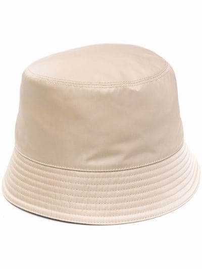 beige prada bucket hat