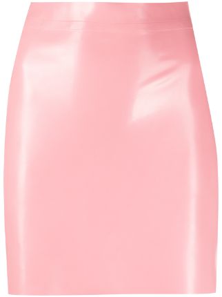 Versace high-shine Mini Skirt - Farfetch