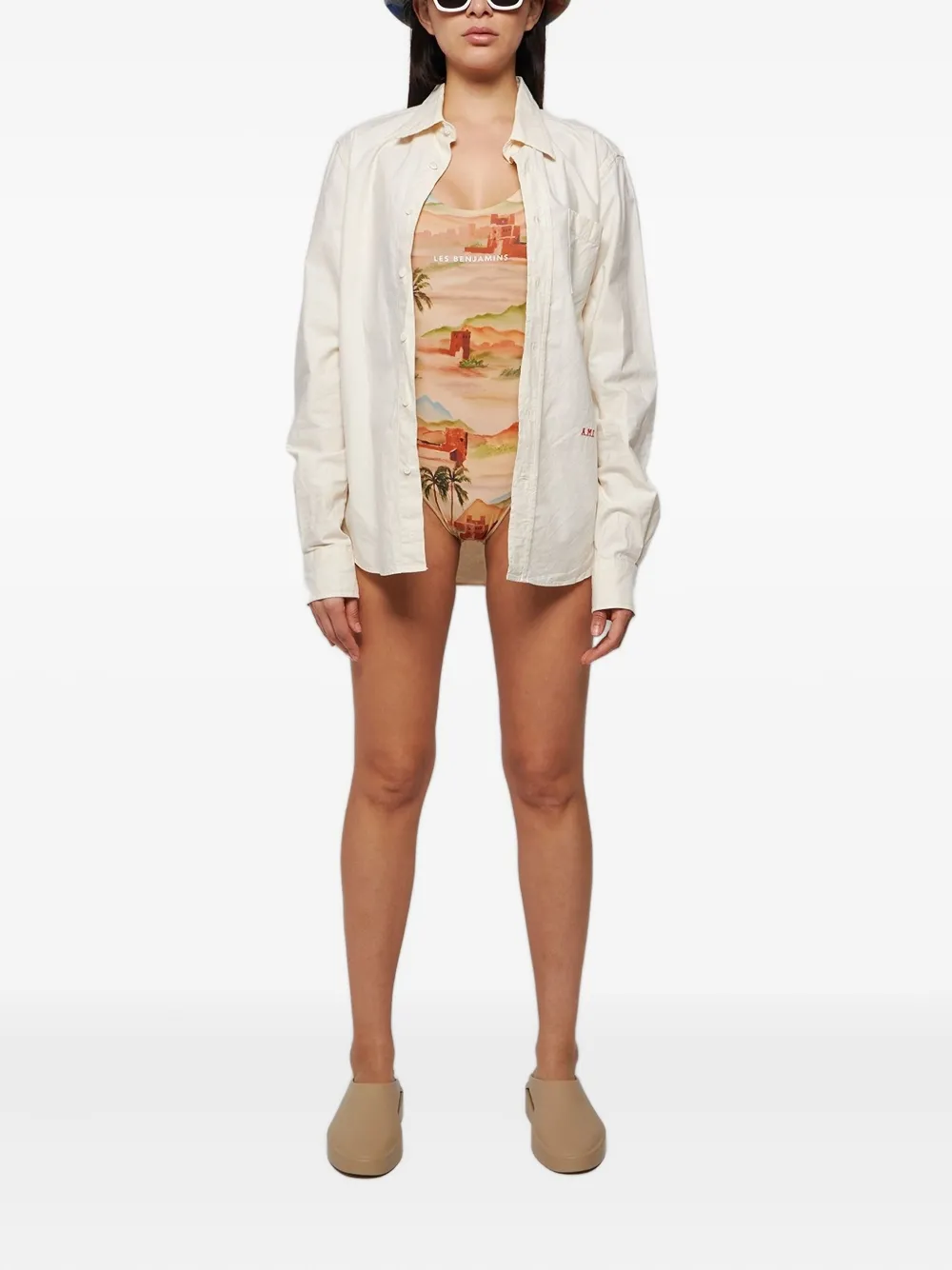 Les Benjamins Printed Swimsuit In Multi