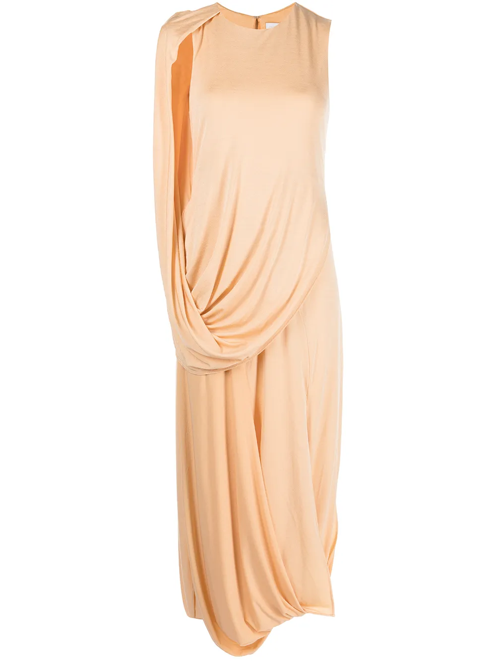 

Jonathan Simkhai vestido midi drapeado - Naranja