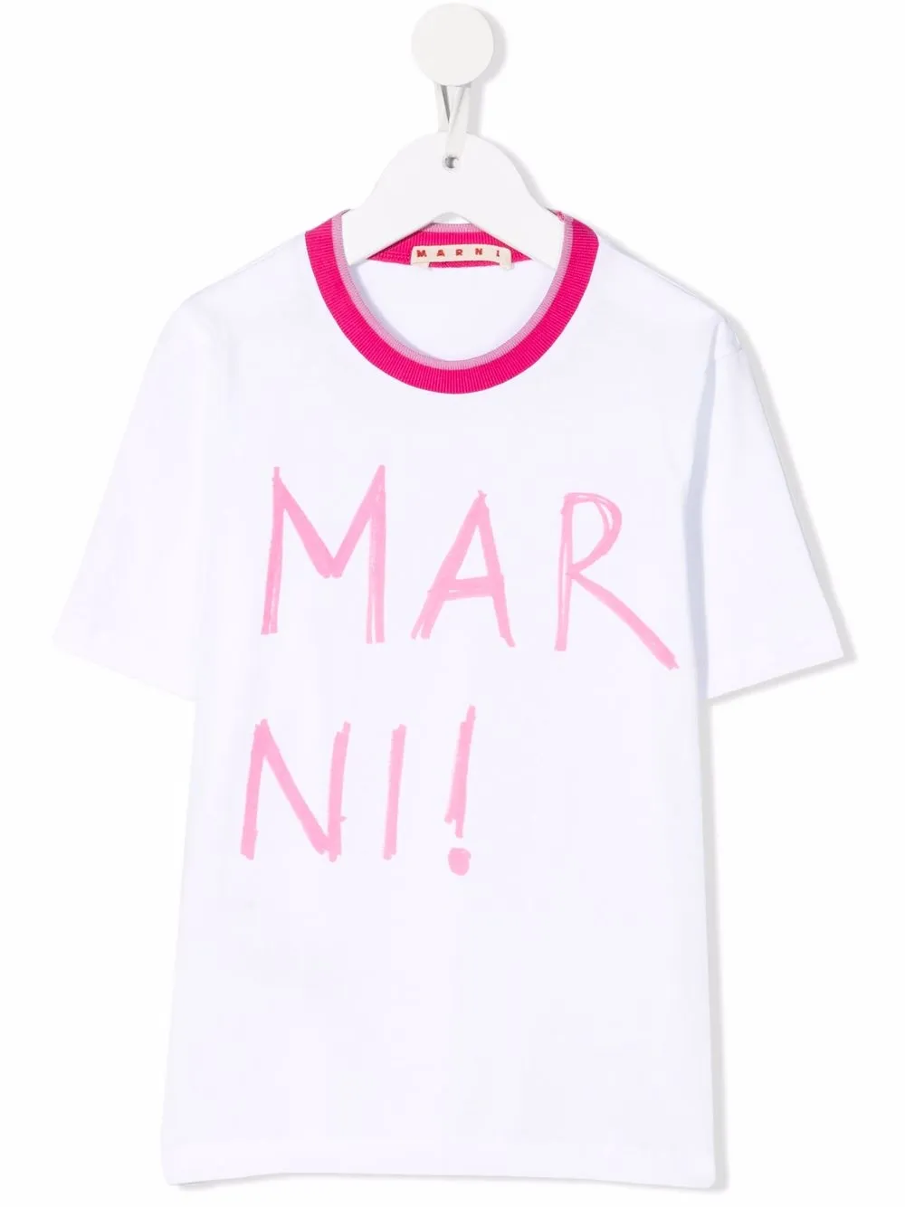 

Marni Kids playera con logo estampado - Blanco