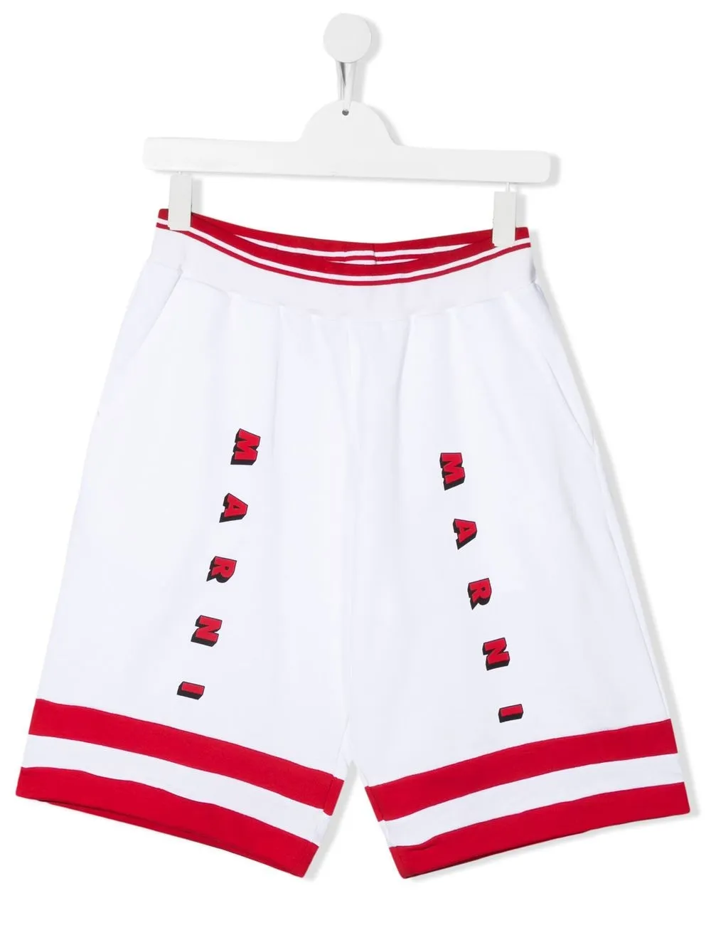 

Marni Kids shorts con logo estampado - Blanco