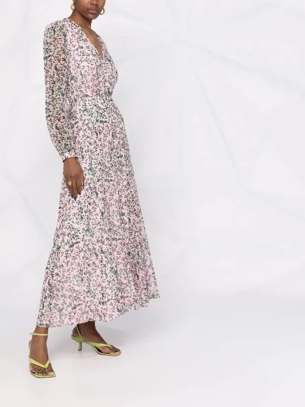 Saloni Annabel long-sleeved midi dress 